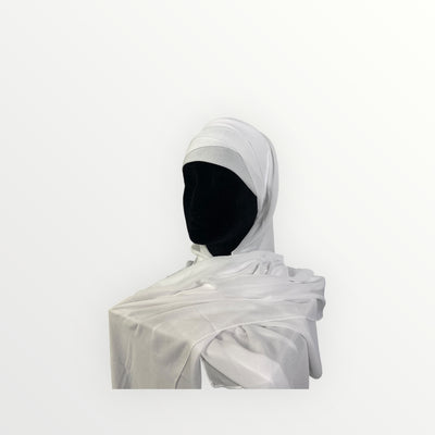 Hijab instantanés en Mousseline de Soie - Couleur : Blanc - Élégance et Confort au Quotidien