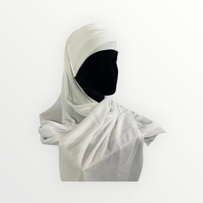 Hijab instantanés en Mousseline de Soie - Couleur : Blanc - Élégance et Confort au Quotidien
