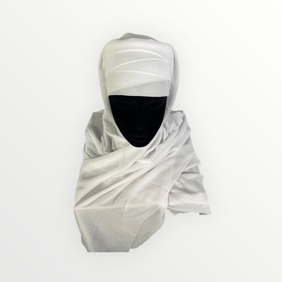 Hijab instantanés en Mousseline de Soie - Couleur : Blanc - Élégance et Confort au Quotidien