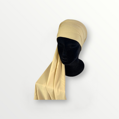 Hijab instantanés en Mousseline de Soie - Couleur : Beige - Élégance et Confort au Quotidien
