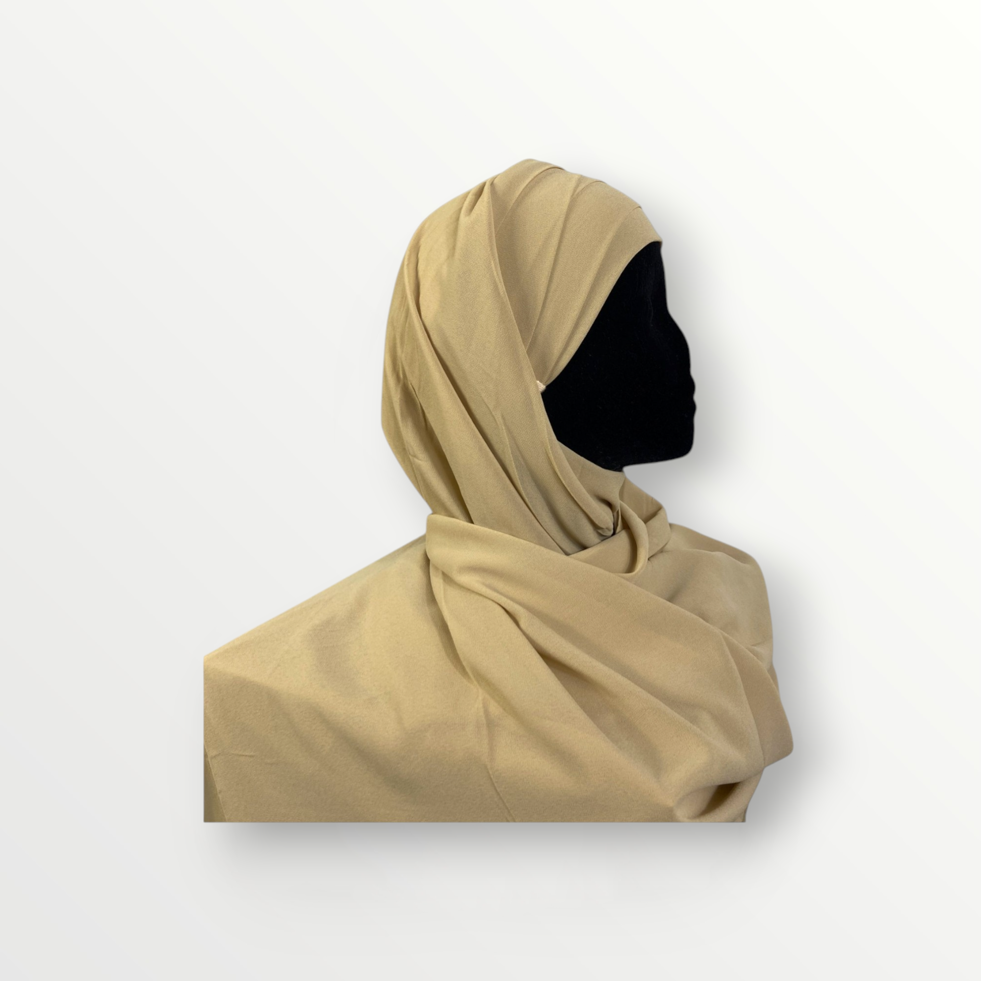 Hijab instantanés en Mousseline de Soie - Couleur : Beige - Élégance et Confort au Quotidien